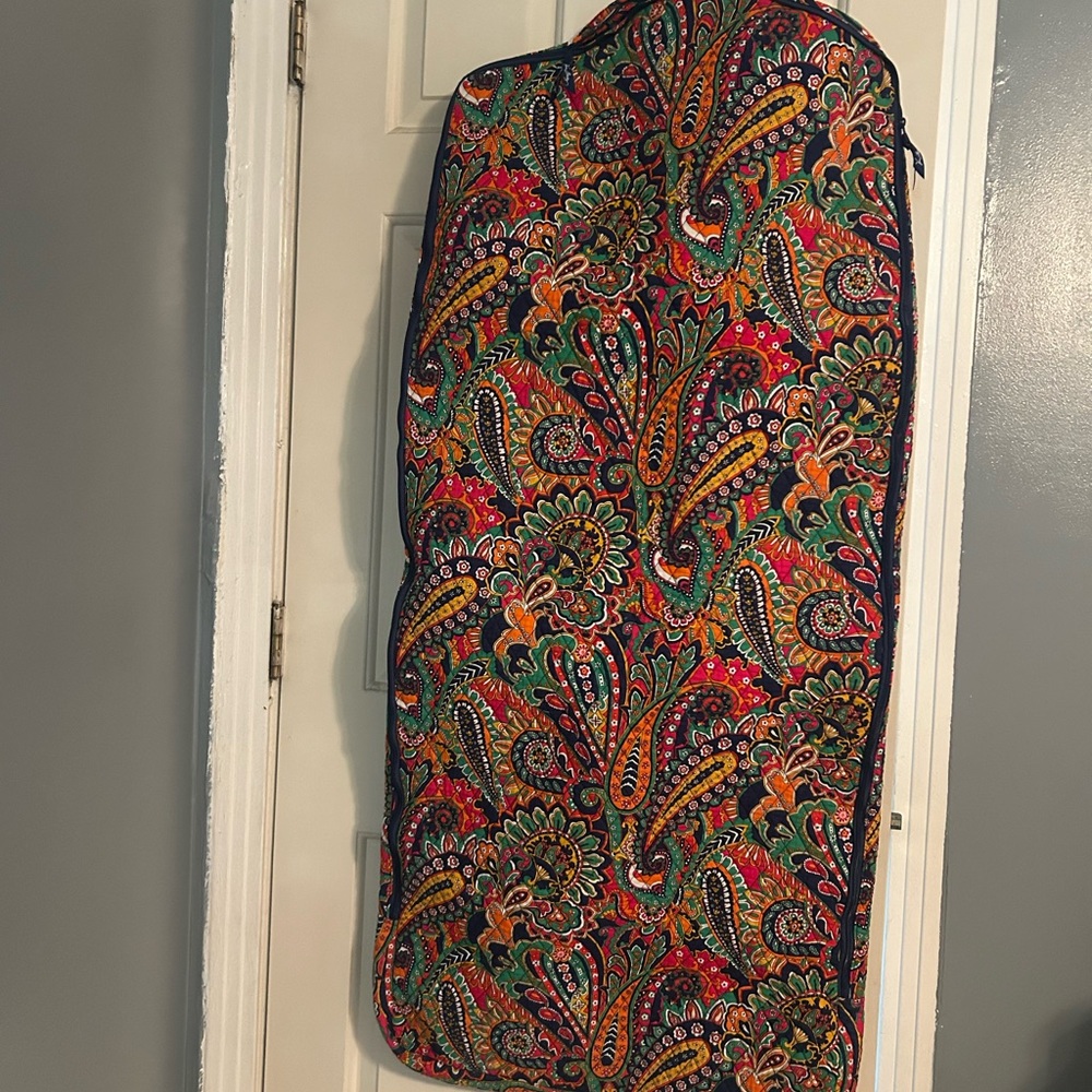 Vera Bradley Navy Quilted Bag with Colorful Floral Trim